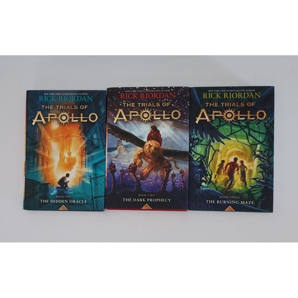 The Trials of Apollo by Rick Riordan Books Set of 3 Hidden Oracle Dark Prophecy